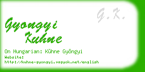gyongyi kuhne business card
